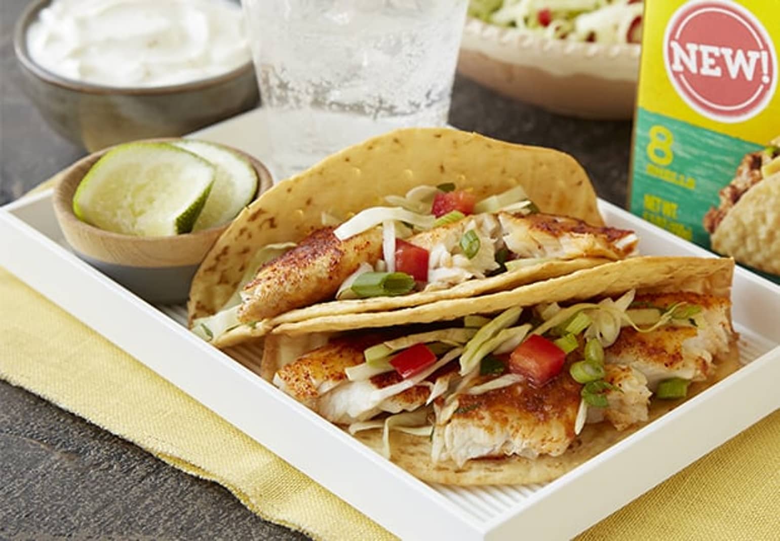 Grilled Fish Tacos in Crispy Shells